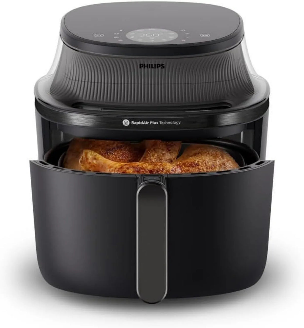 Philips Ovi 3000 - Frytkownica powietrzna Premium, 6,2 l, RapidAir Plus, 16 funkcji, 90% mniej tłuszczu, łatwe czyszczenie, ekran dotykowy, oszczędność energii (NA330/00)