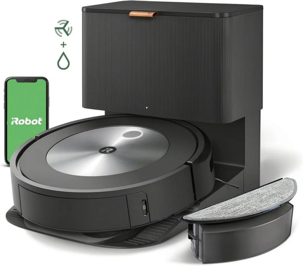 iRobot Roomba Combo j5 Automatyczny Odkurzacz z Workiem, Czarny