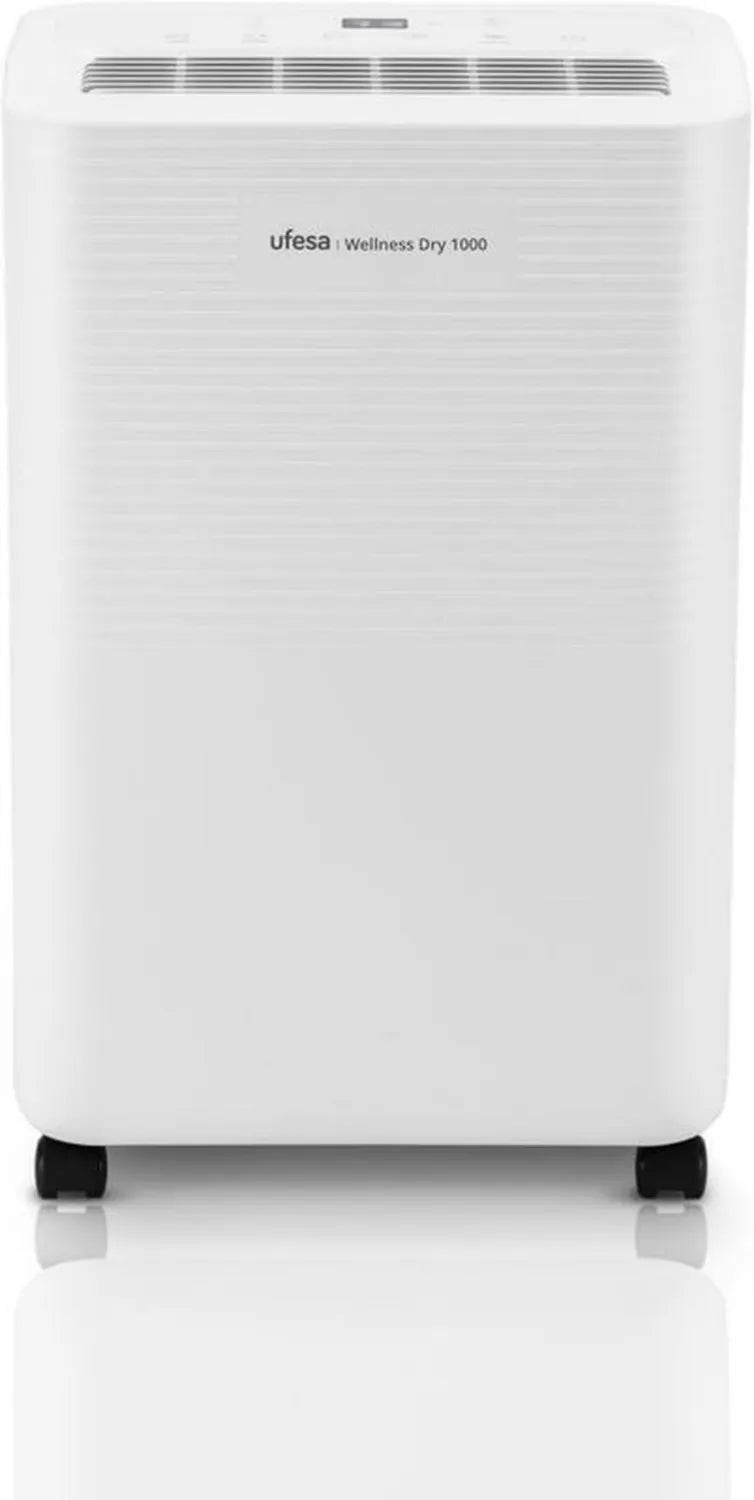 Ufesa Osuszacz Powietrza 250W, 10L/24h, Cichy 47dB, Panel Intuicyjny, Funkcja Suszenia, Czujnik Wilgotności
