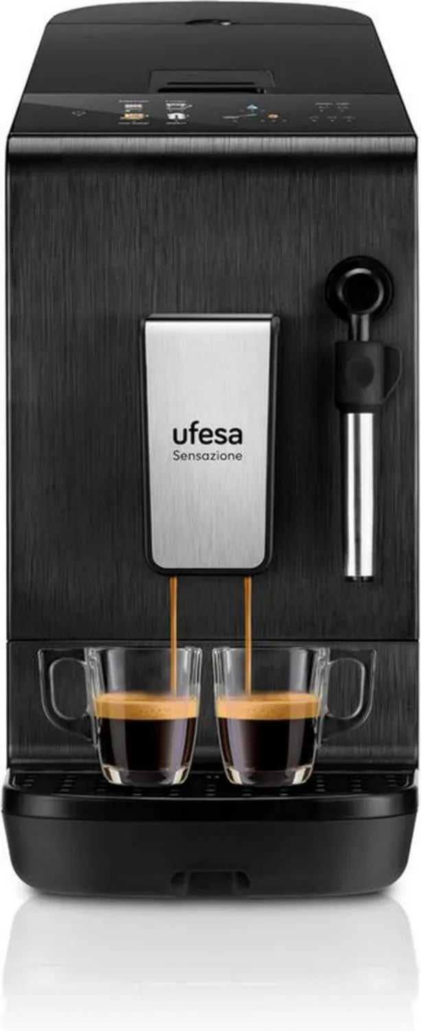 Automatyczny Ekspres do Kawy Ufesa 20 Bar, Espresso i Cappuccino, Kompaktowy z Młynkiem, 1,4L, 1500W