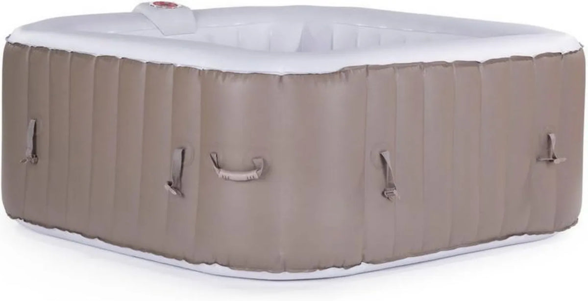 Nadmuchiwane spa Monaco z wytrzymałego PVC na 6 osób - Szaro-brązowe i kremowe