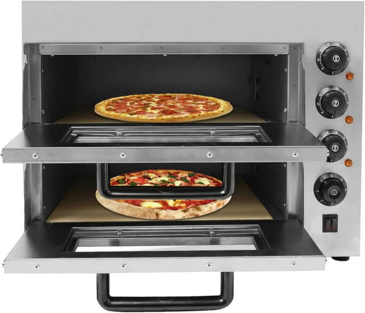 Profesjonalny piec do pizzy 3000 W z regulacją temperatury i czasomierzem
