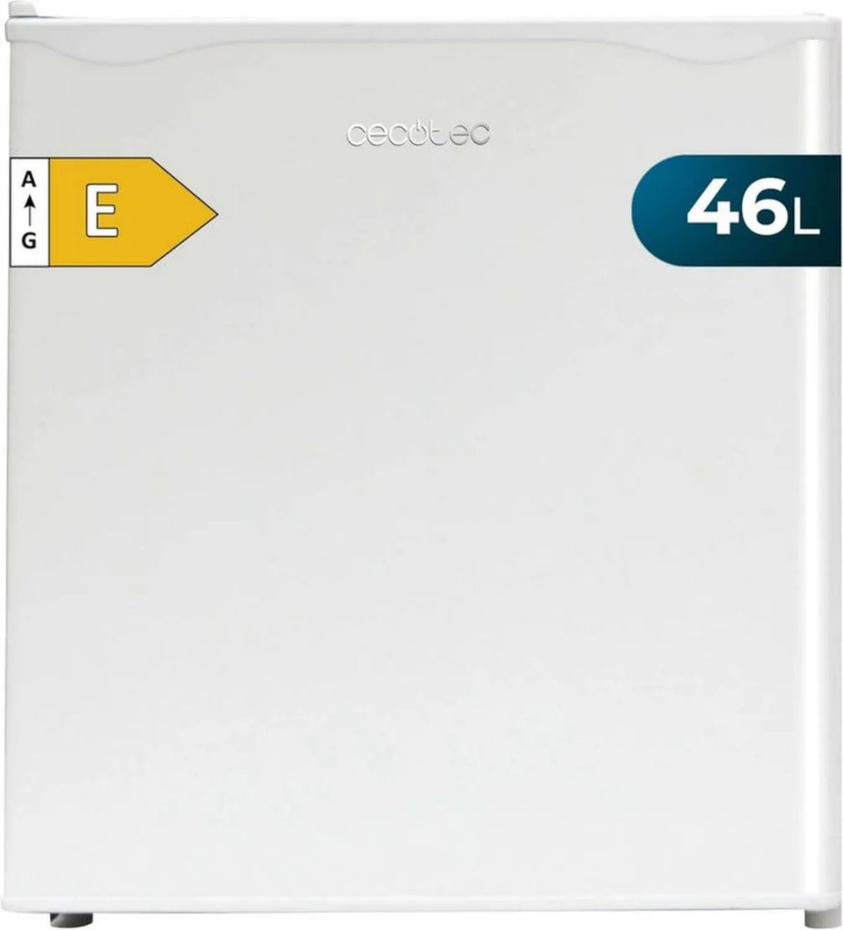 Cecotec Mini Lodówka GrandCooler 46L z Niskim Zużyciem Energii, Ciche Działanie, Białą Obudową