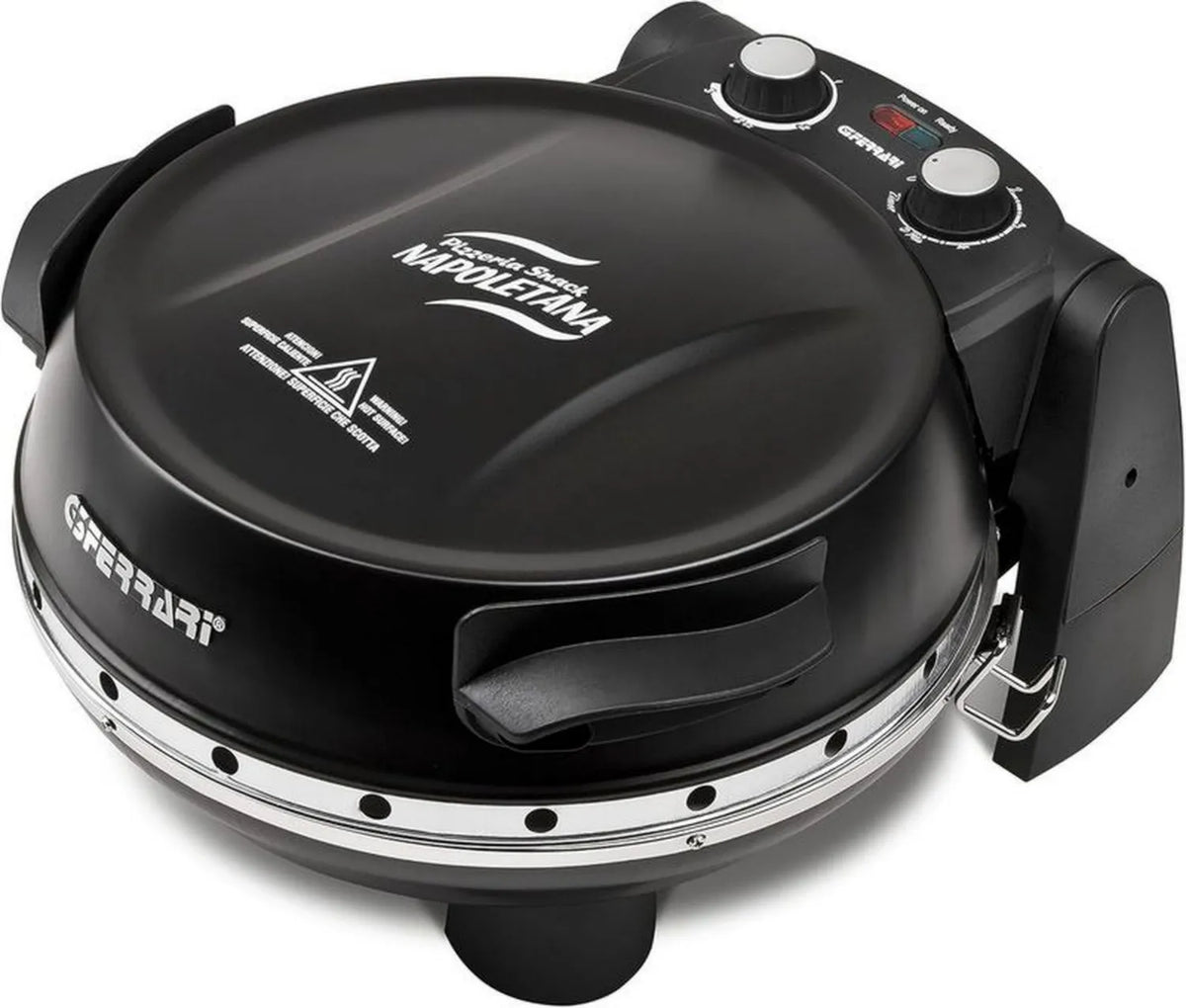 G3 Ferrari Pizza Express Delizia, Piec do Pizzy 1200W, Podwójny Kamień, Czarny