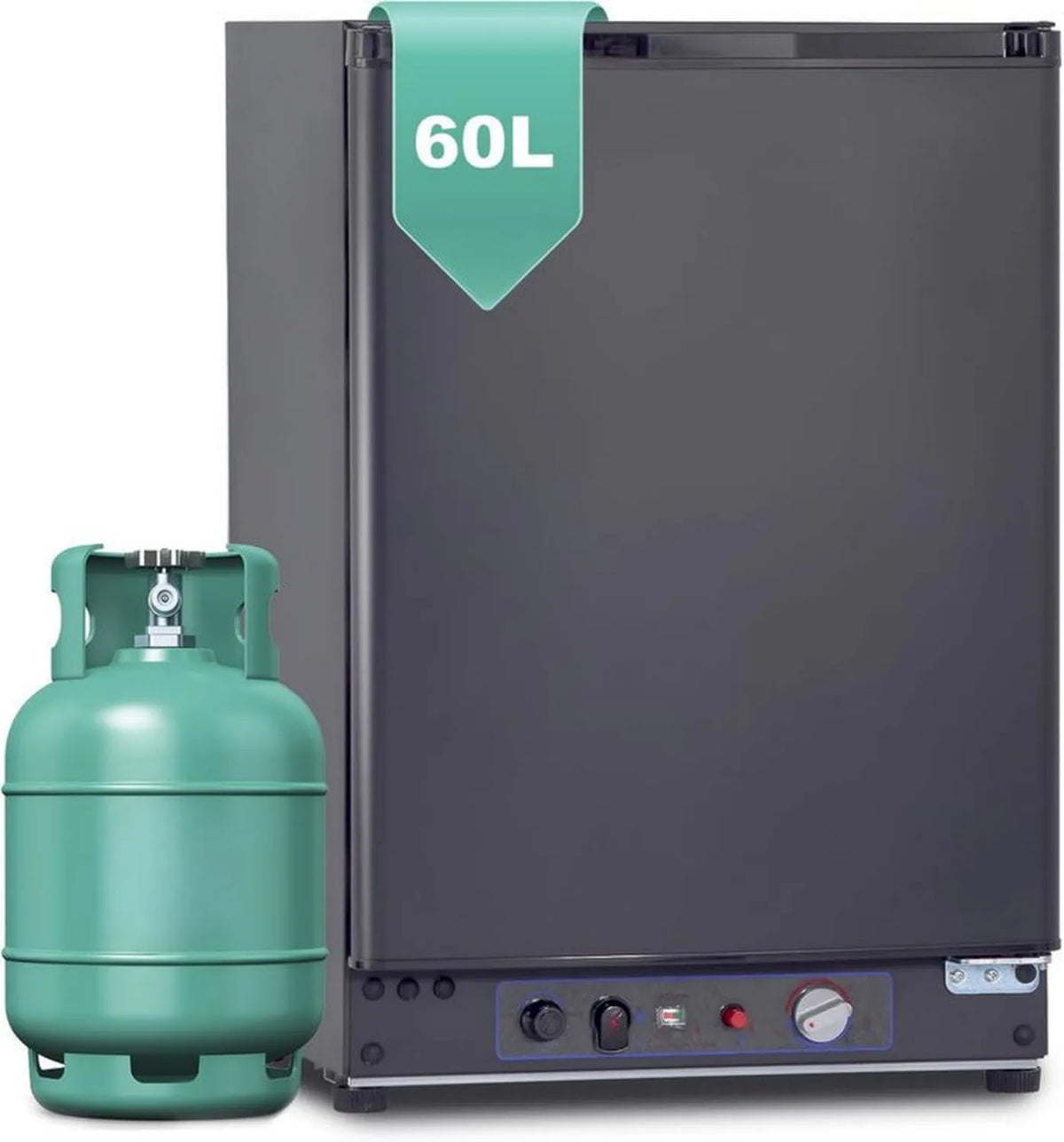 SMETA 60L Lodówka Absorpcyjna 12V/230V, Wielofunkcyjna, Z Drzwiami Dwustronnymi, Do Kamperów, Kempingów i Domków