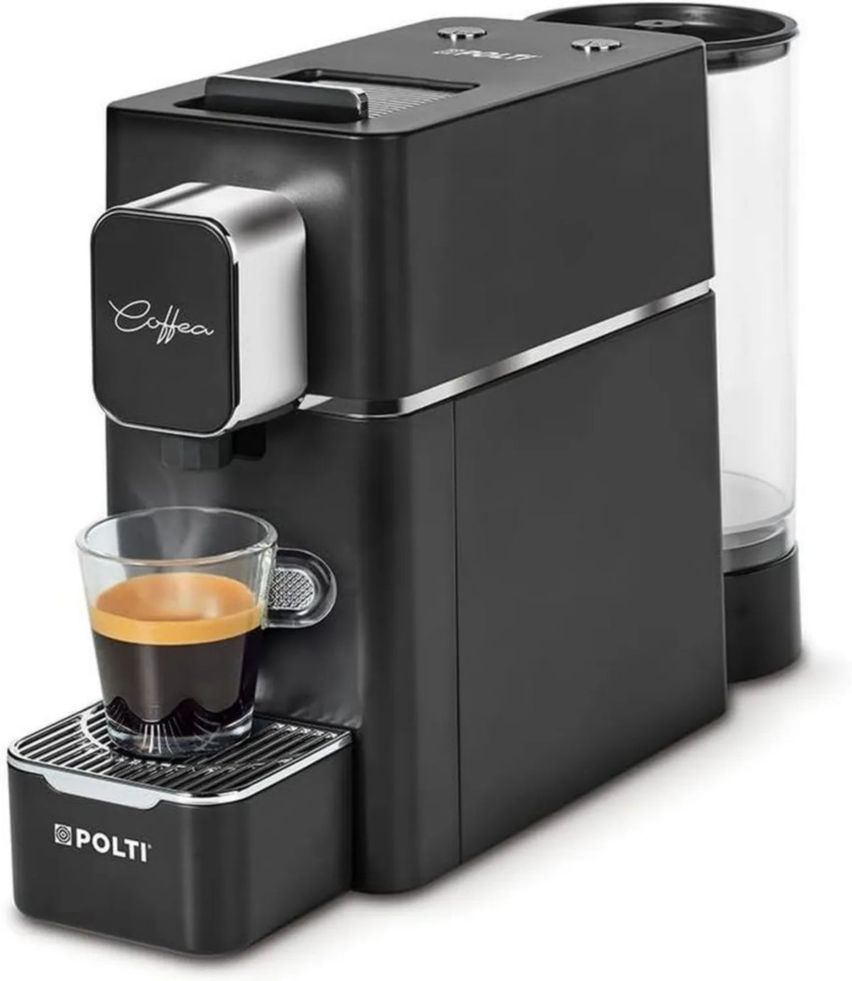 Polti Coffea S15B Ekspres do kawy z kompatybilnością z kapsułkami E.S.E., Zbiornik 0.85L, Czarny