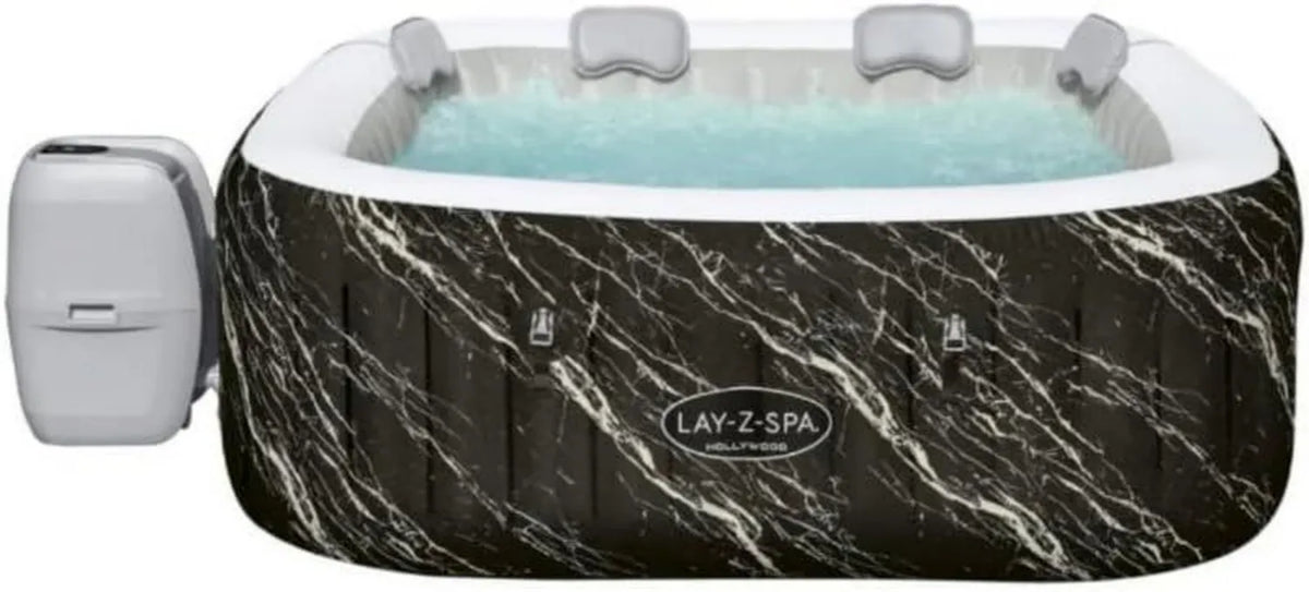 Nadmuchiwane Spa Lay-Z-Spa Hollywood AirJet dla 6 Osób - Kwadratowe Jacuzzi