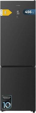 Cecotec Lodówka Combi 456L No Frost, 201 cm, 59,5 cm, Inwerter, Energooszczędna, Szklany Design